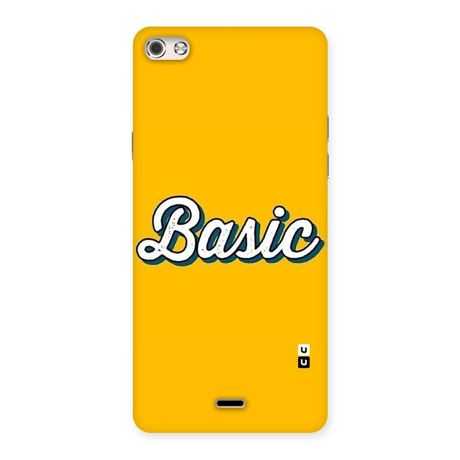 Basic Yellow Back Case for Micromax Canvas Silver 5
