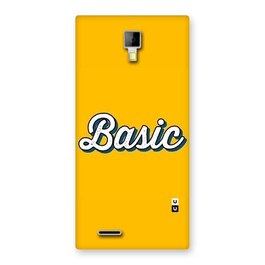 Basic Yellow Back Case for Micromax Canvas Xpress A99