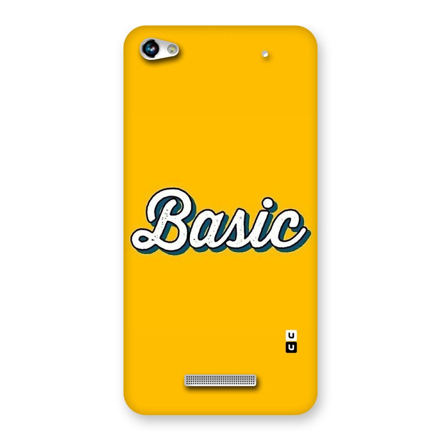 Basic Yellow Back Case for Micromax Hue 2