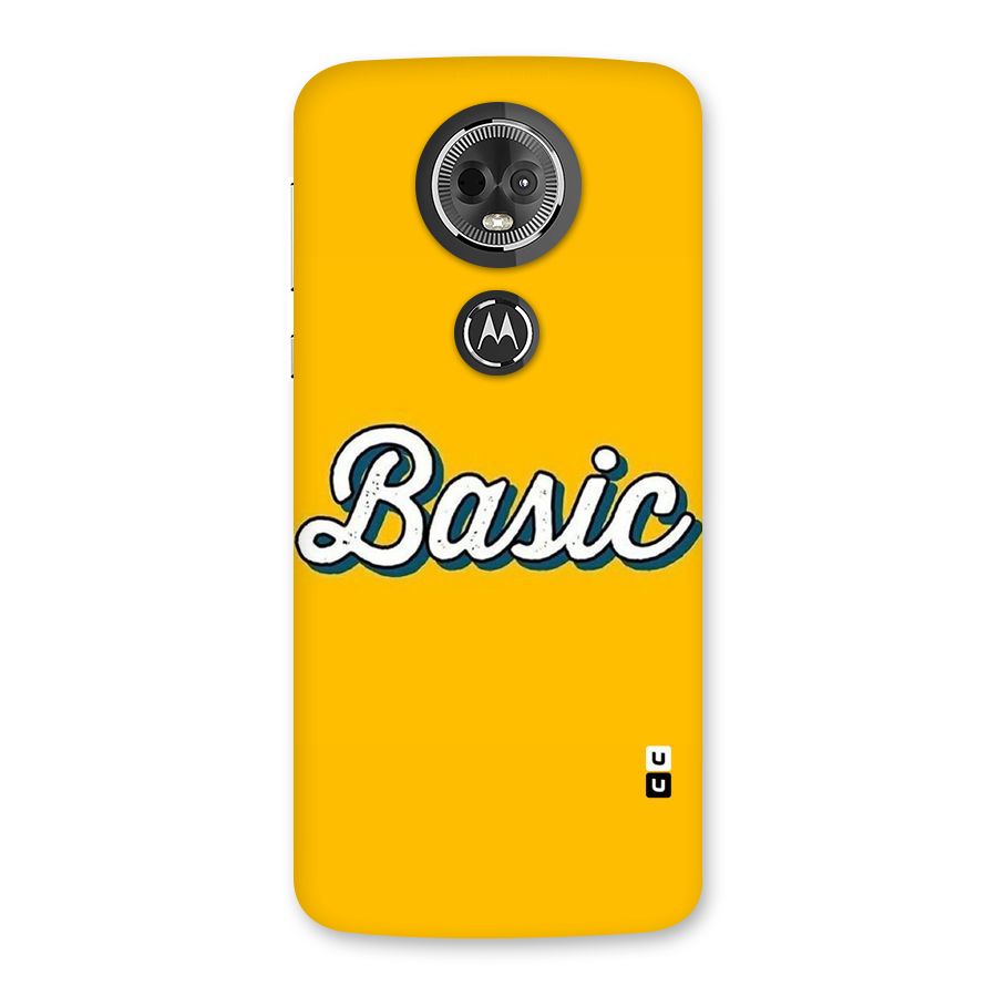 Basic Yellow Back Case for Moto E5 Plus