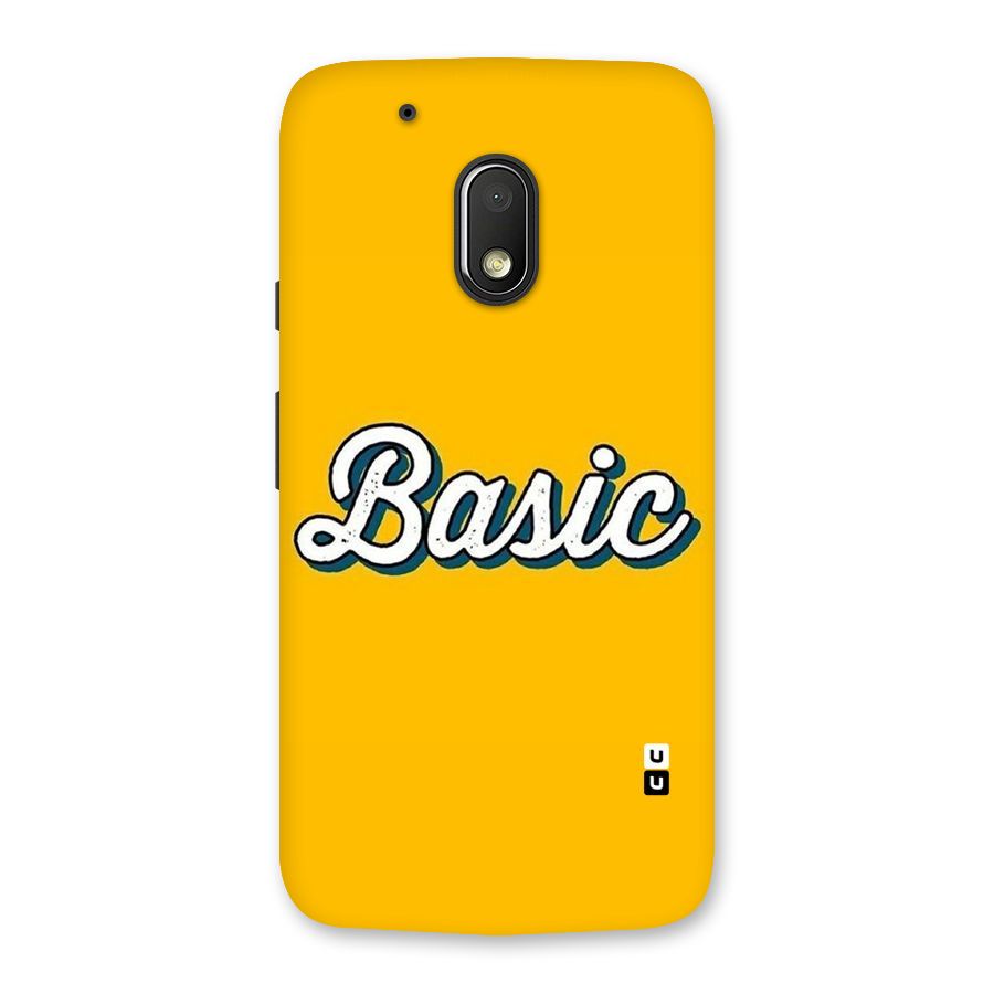 Basic Yellow Back Case for Moto G4 Play