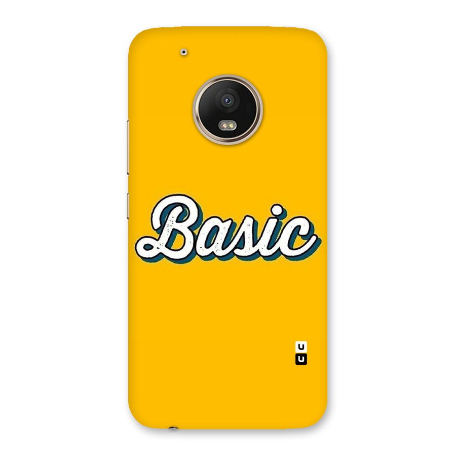 Basic Yellow Back Case for Moto G5 Plus