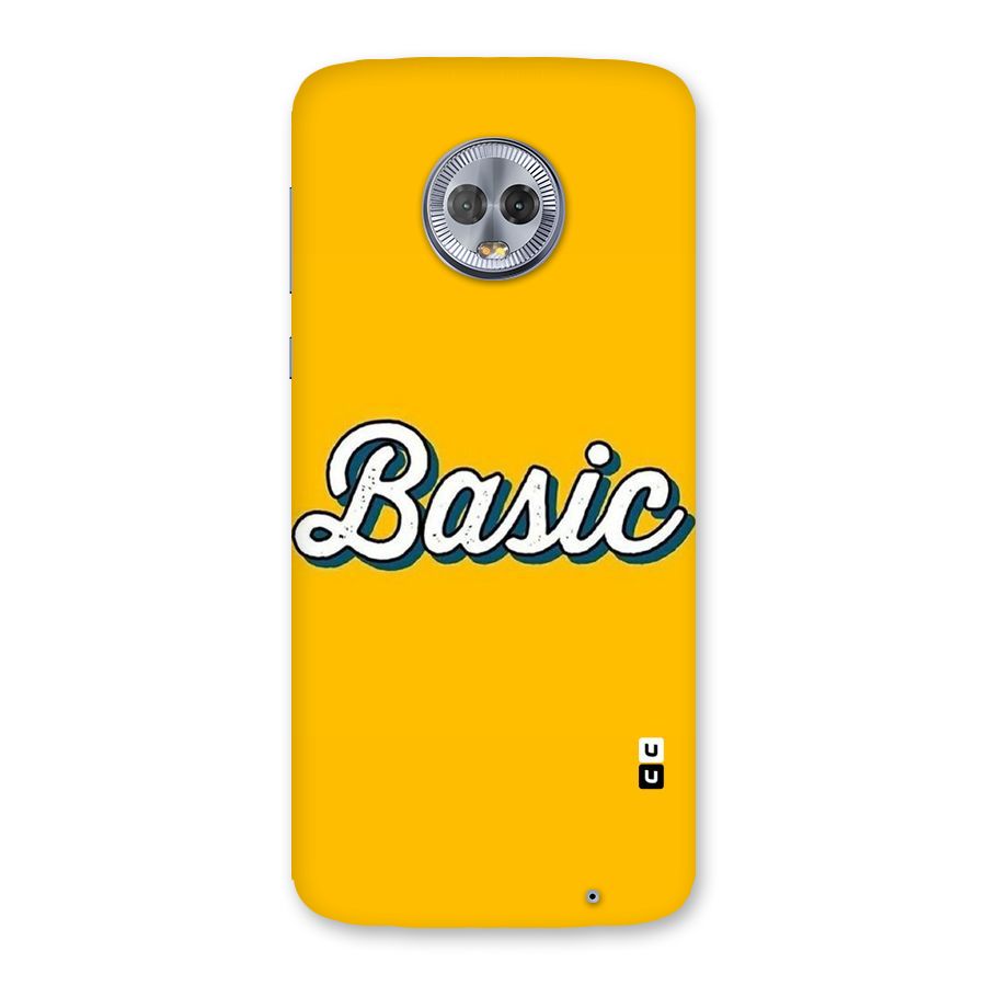 Basic Yellow Back Case for Moto G6 Plus