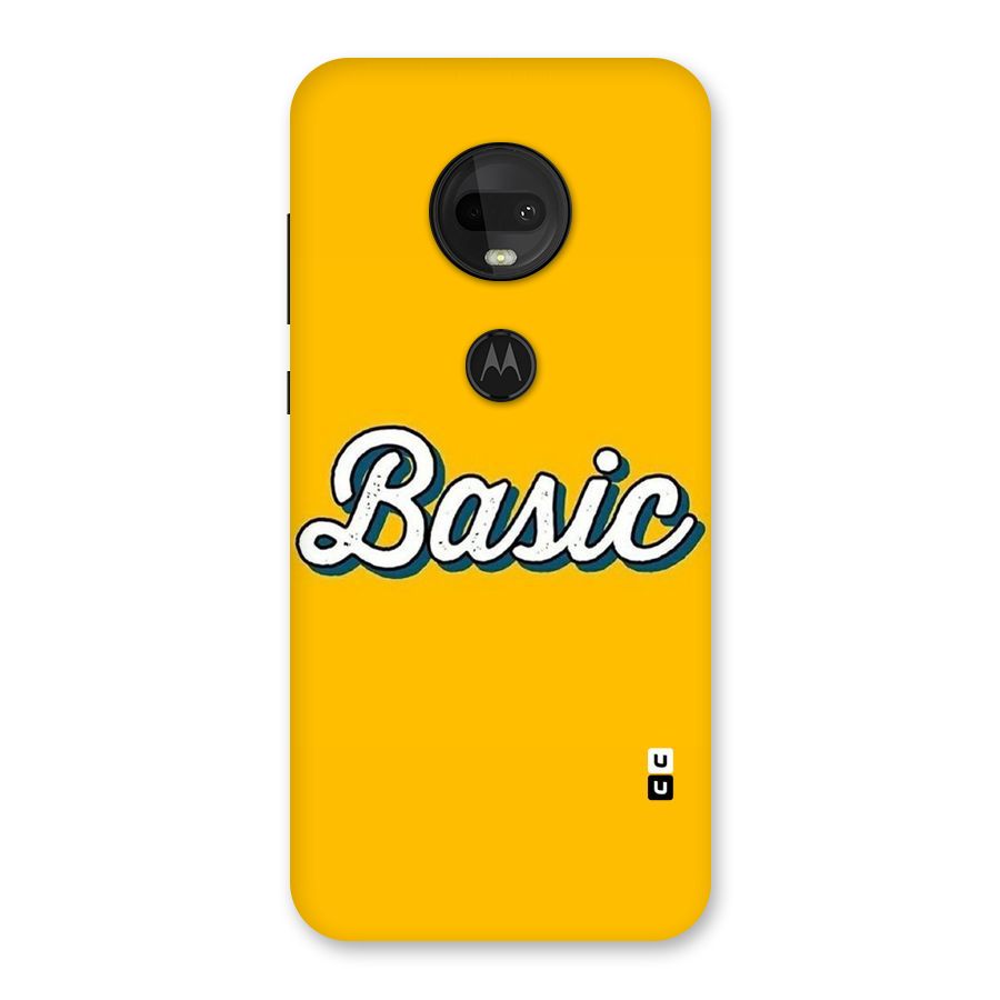 Basic Yellow Back Case for Moto G7