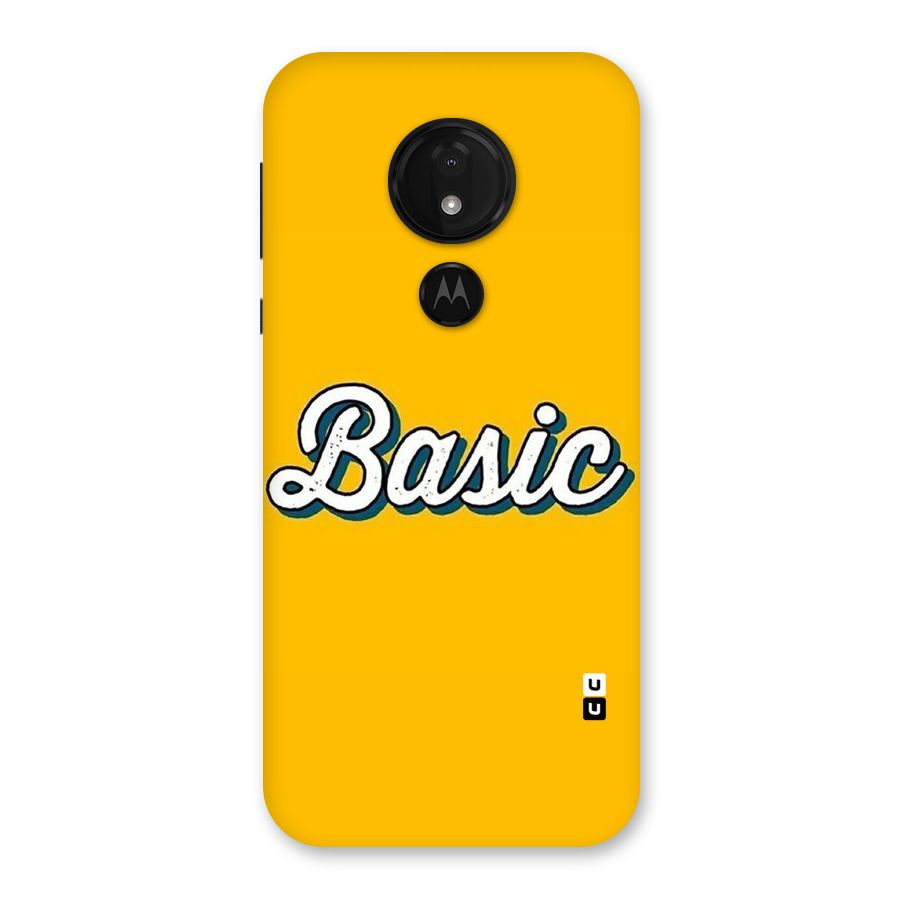 Basic Yellow Back Case for Moto G7 Power
