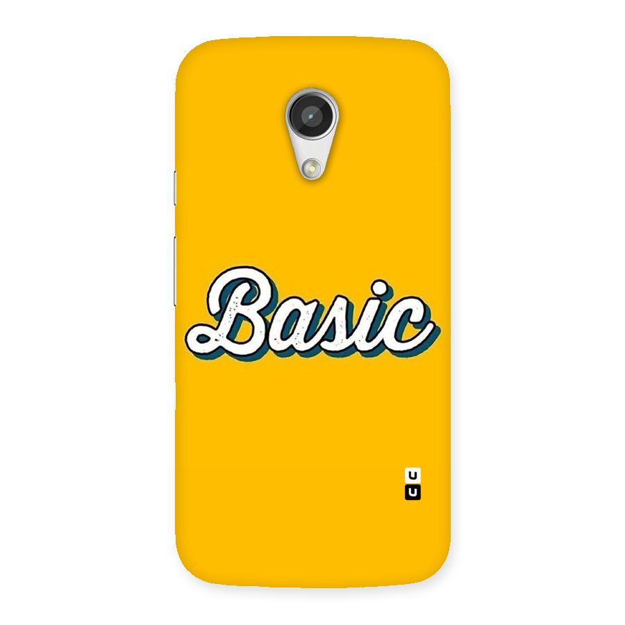 Basic Yellow Back Case for Moto G 2nd Gen