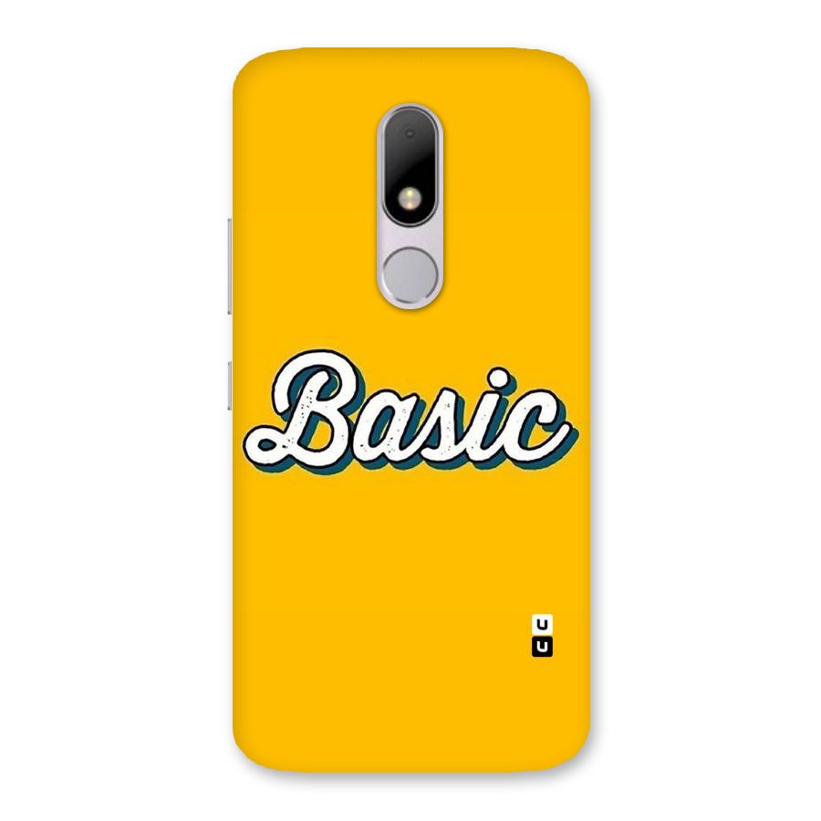 Basic Yellow Back Case for Moto M