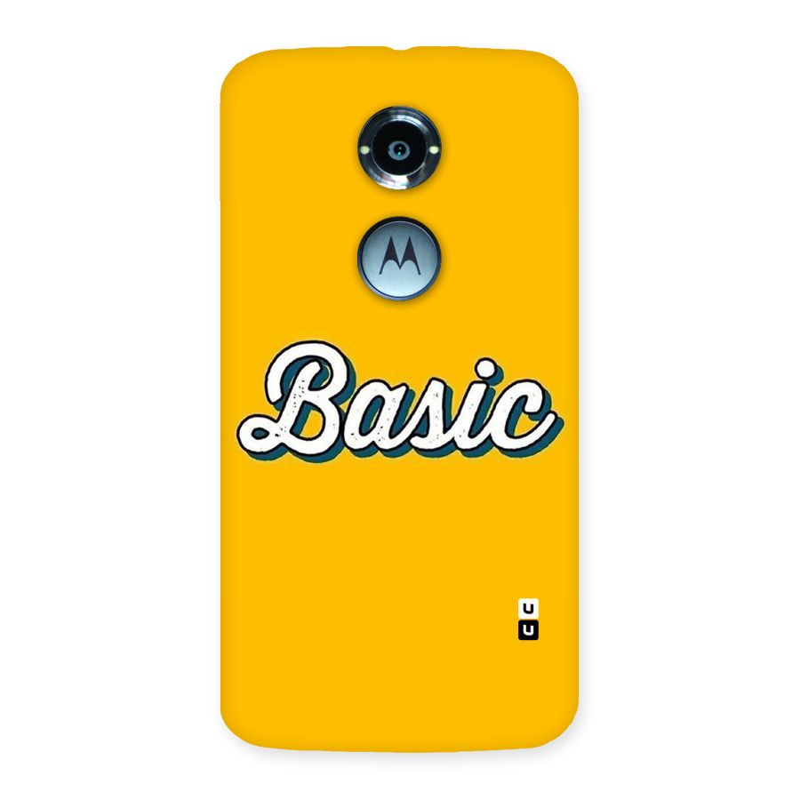 Basic Yellow Back Case for Moto X 2nd Gen