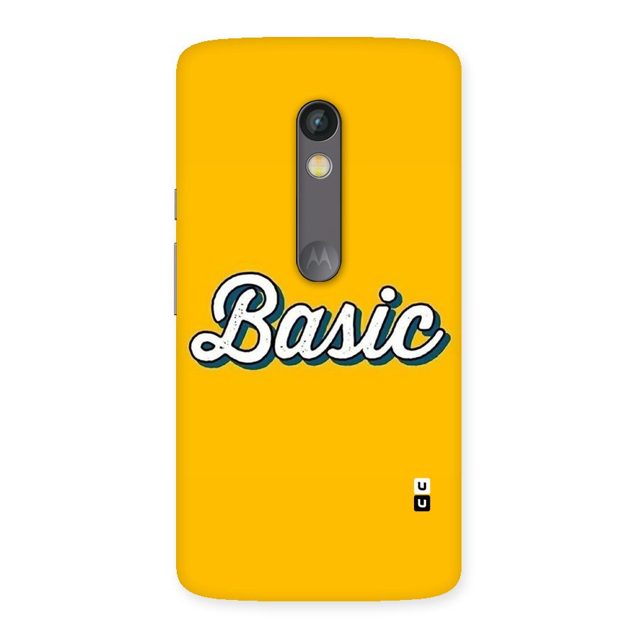 Basic Yellow Back Case for Moto X Play