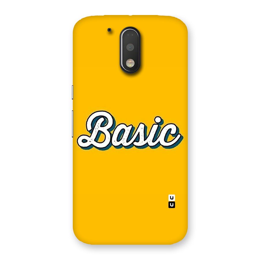 Basic Yellow Back Case for Motorola Moto G4 Plus