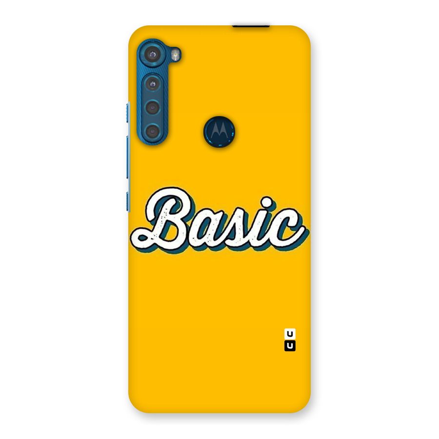 Basic Yellow Back Case for Motorola One Fusion Plus