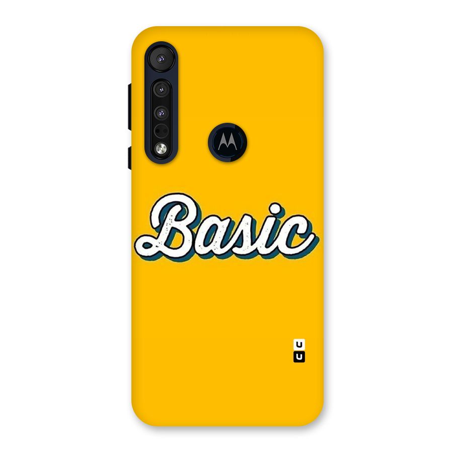 Basic Yellow Back Case for Motorola One Macro