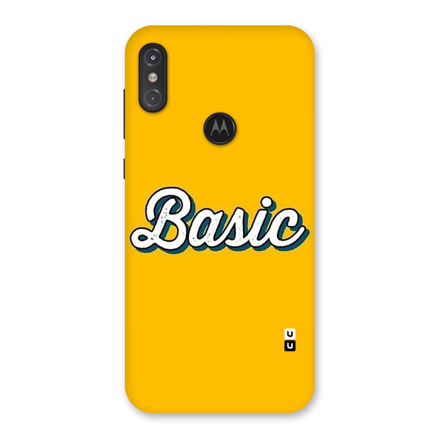 Basic Yellow Back Case for Motorola One Power