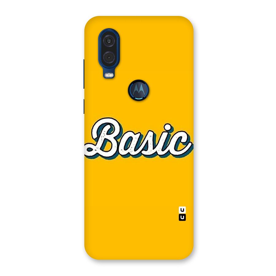 Basic Yellow Back Case for Motorola One Vision