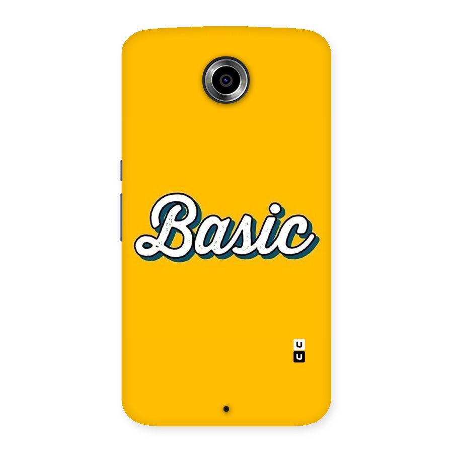 Basic Yellow Back Case for Nexsus 6