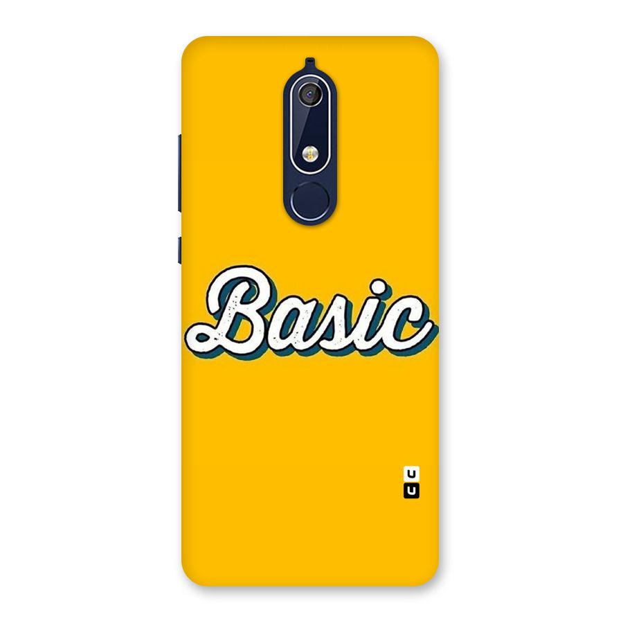 Basic Yellow Back Case for Nokia 5.1