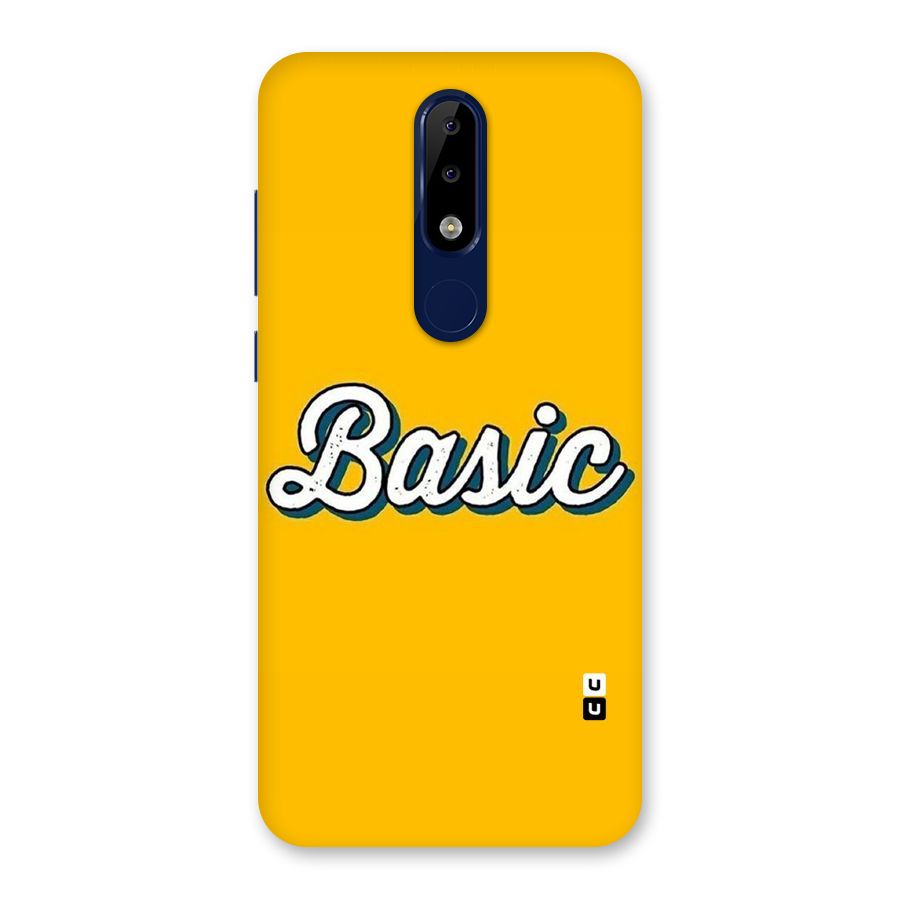 Basic Yellow Back Case for Nokia 5.1 Plus