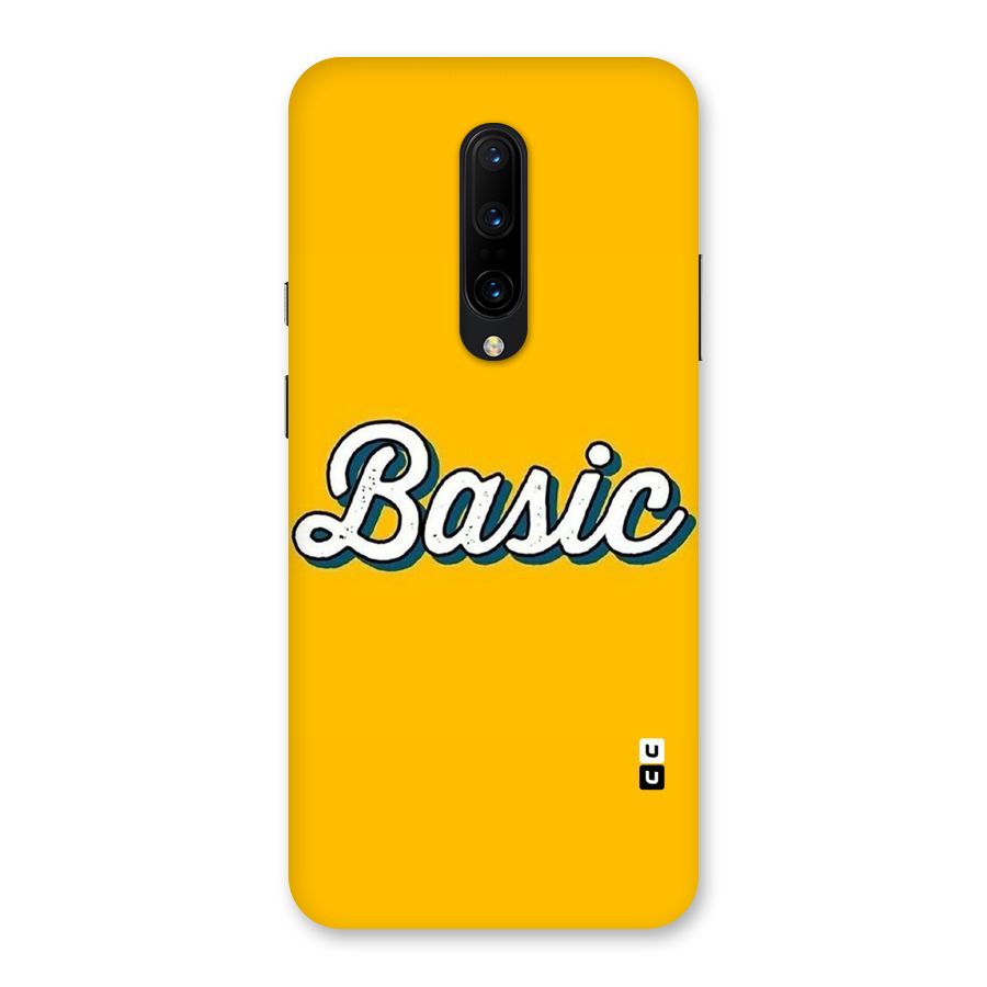 Basic Yellow Back Case for OnePlus 7 Pro