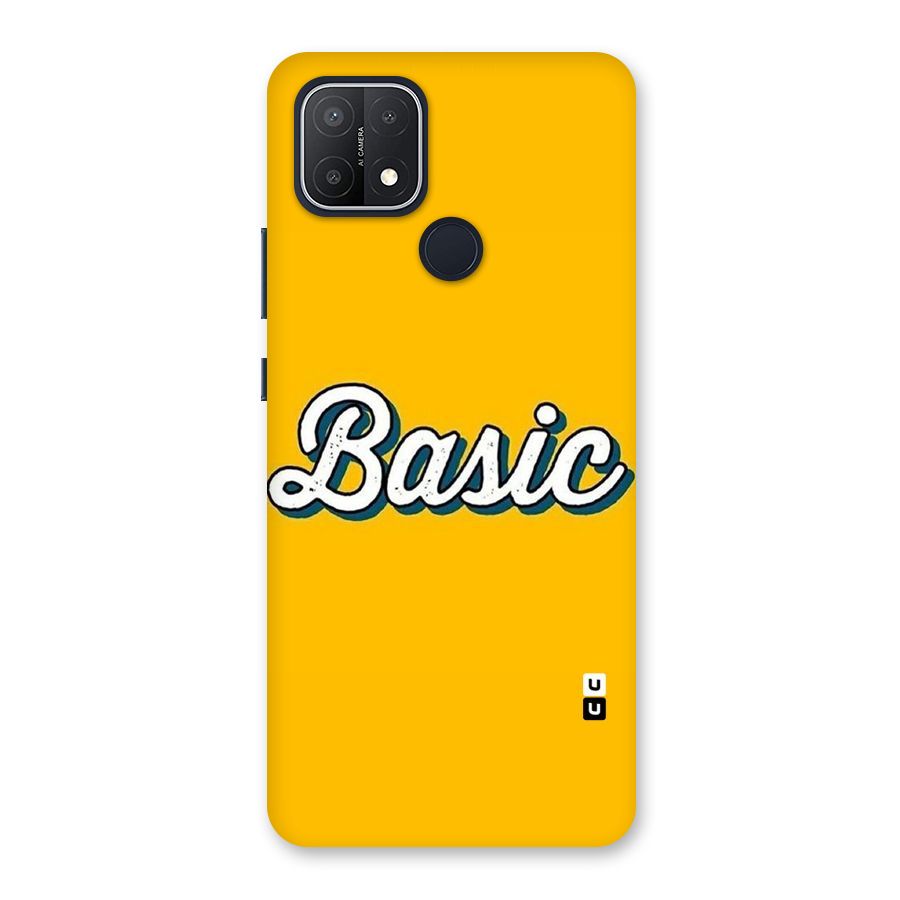 Basic Yellow Back Case for Oppo A15