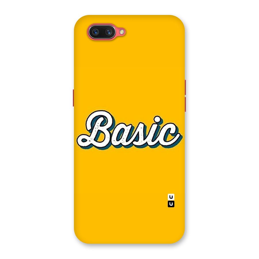 Basic Yellow Back Case for Oppo A3s