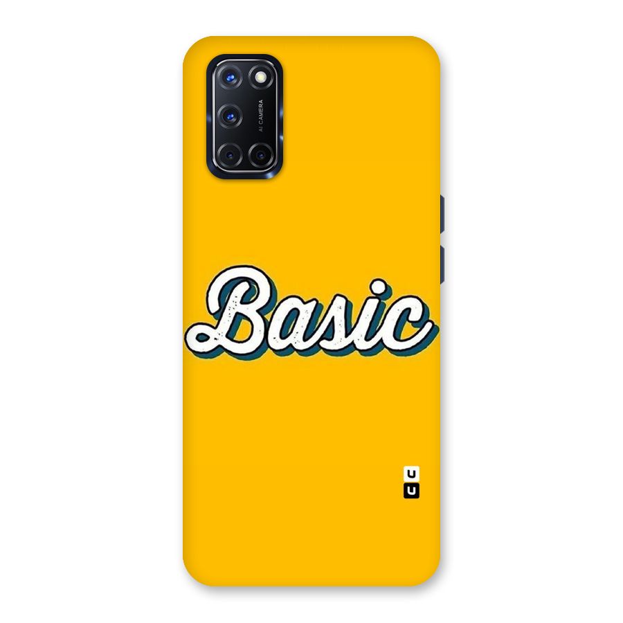 Basic Yellow Back Case for Oppo A52