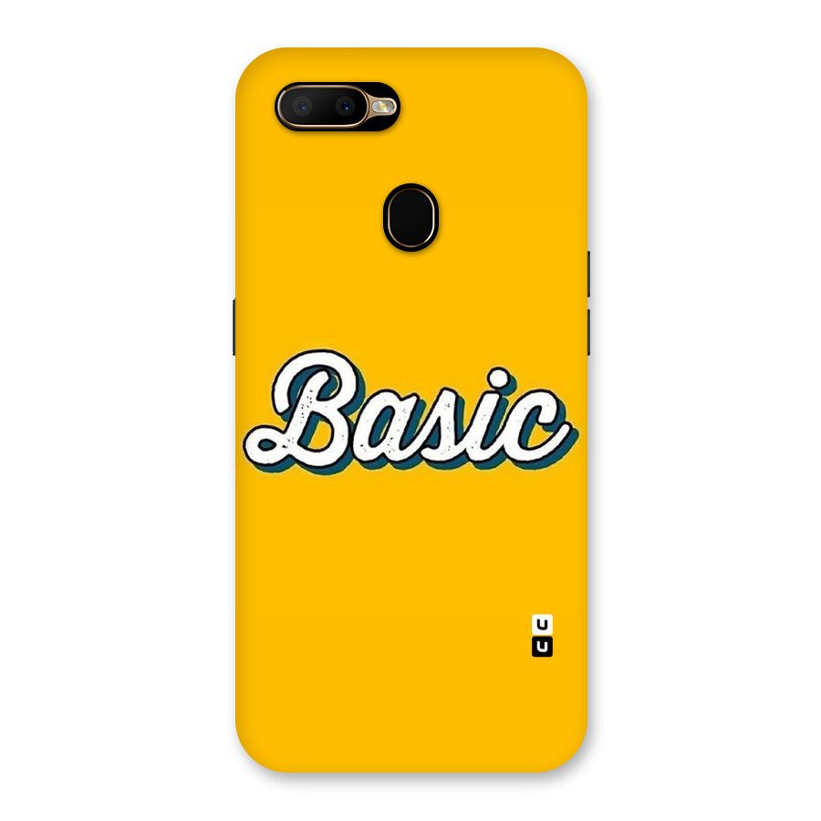 Basic Yellow Back Case for Oppo A5s