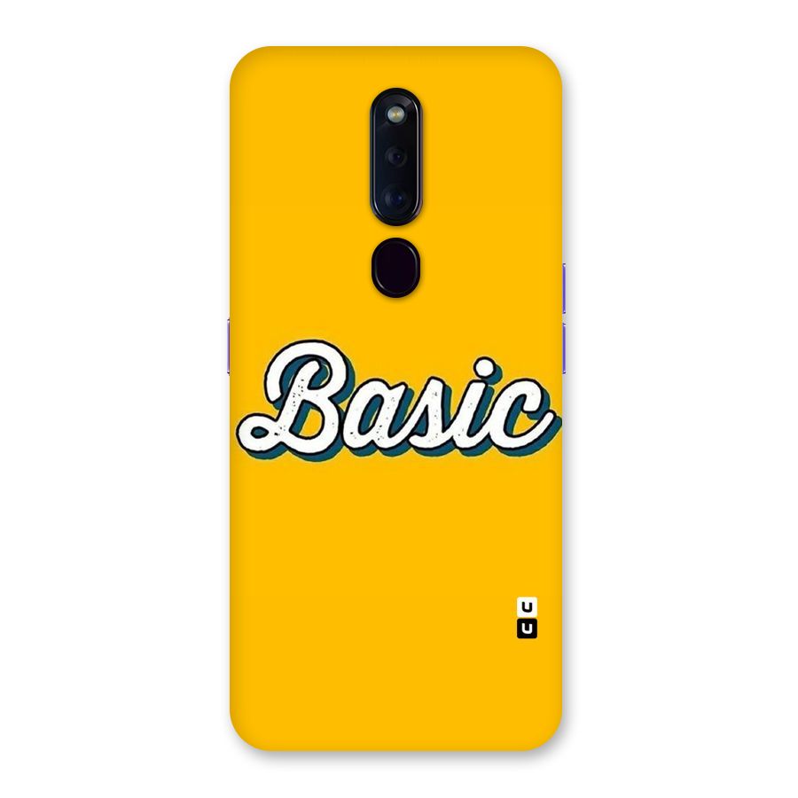Basic Yellow Back Case for Oppo F11 Pro