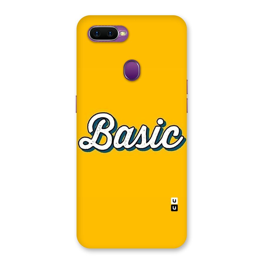Basic Yellow Back Case for Oppo F9