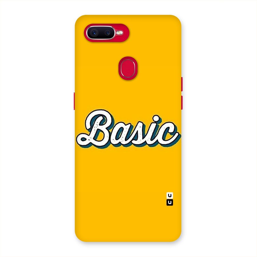 Basic Yellow Back Case for Oppo F9 Pro