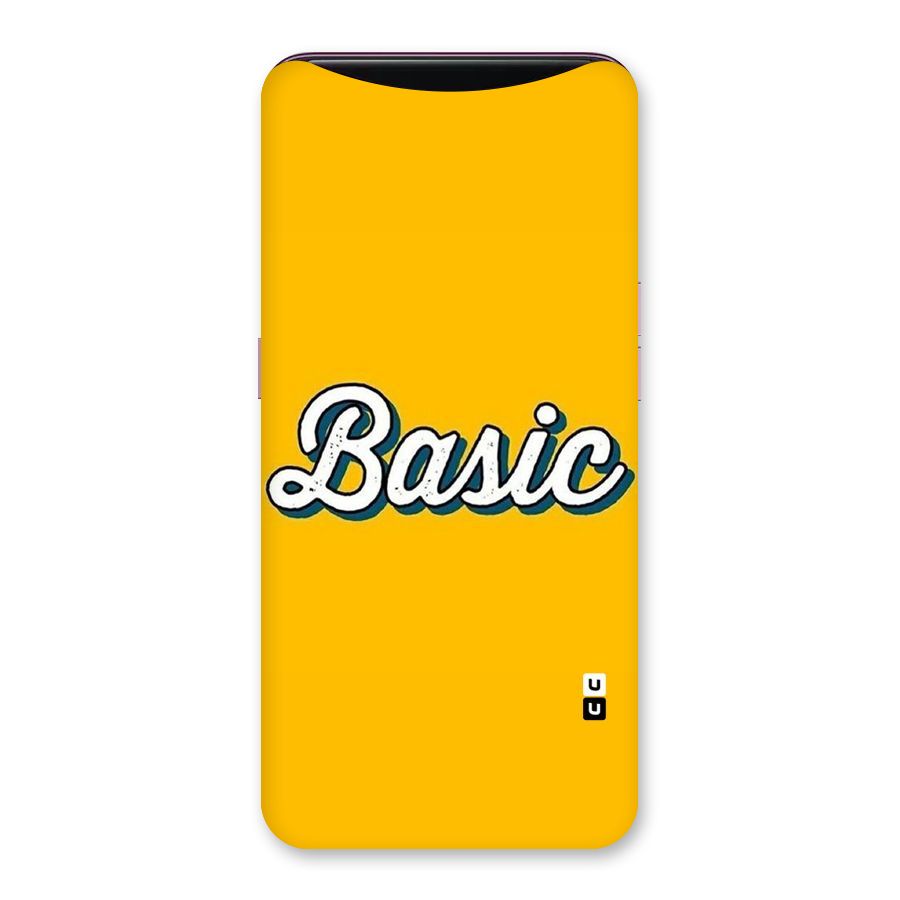 Basic Yellow Back Case for Oppo Find X