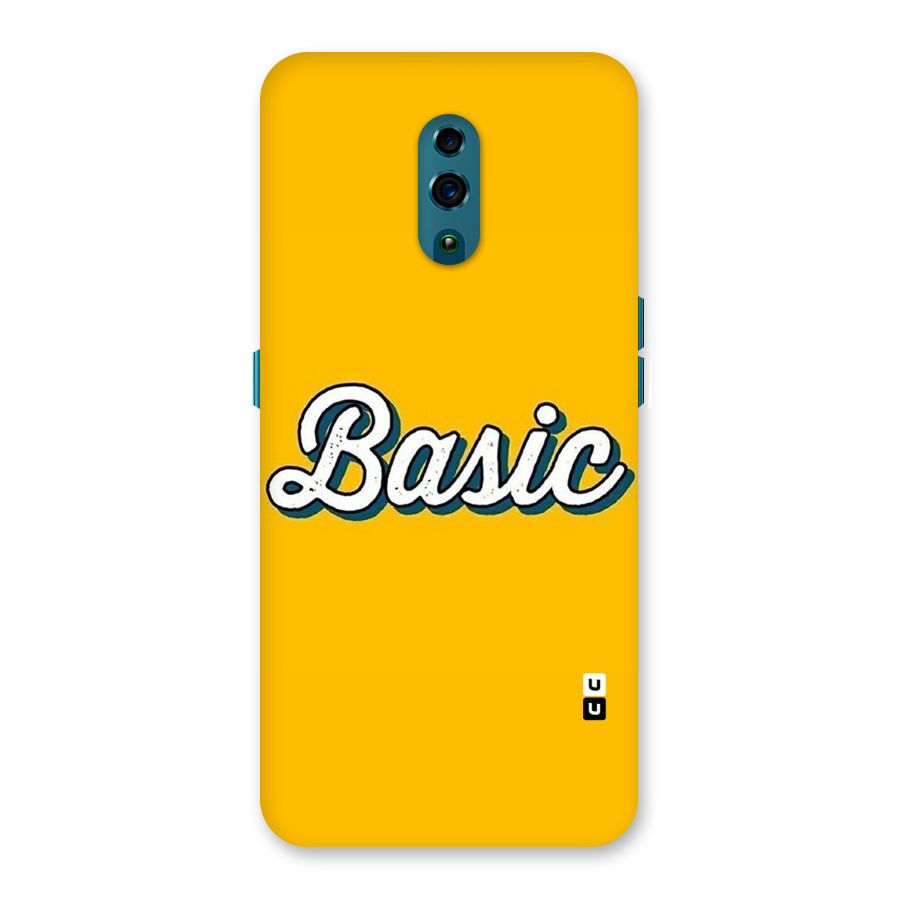 Basic Yellow Back Case for Oppo Reno