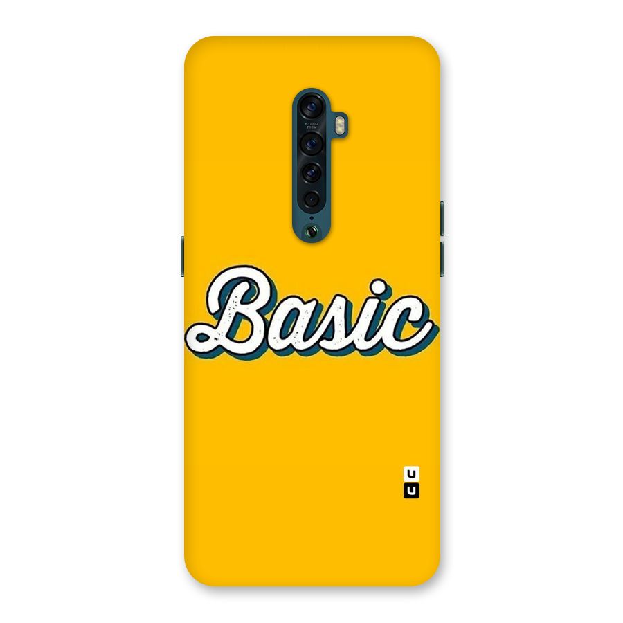 Basic Yellow Back Case for Oppo Reno2