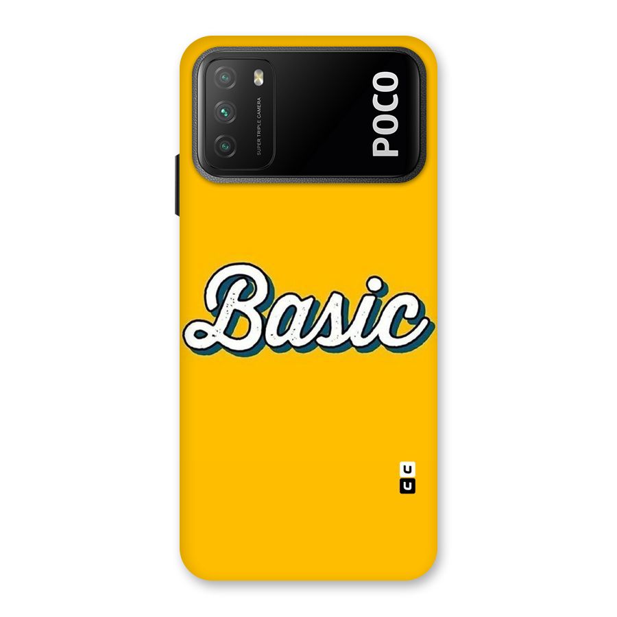 Basic Yellow Back Case for Poco M3