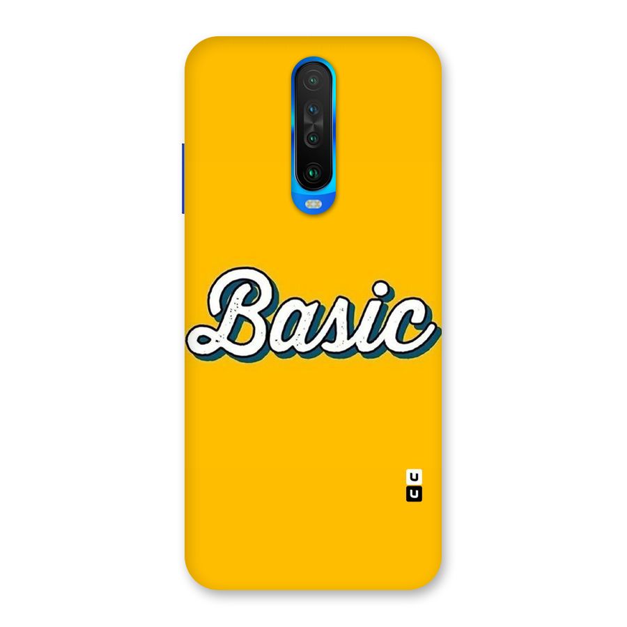 Basic Yellow Back Case for Poco X2