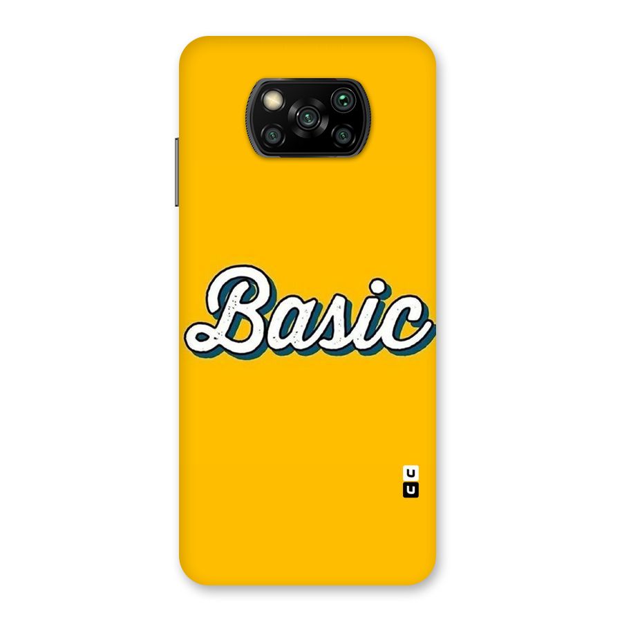 Basic Yellow Back Case for Poco X3