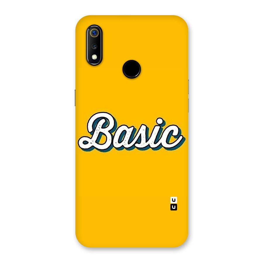 Basic Yellow Back Case for Realme 3