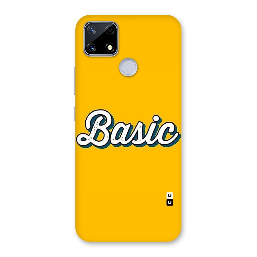 Basic Yellow Back Case for Realme Narzo 20