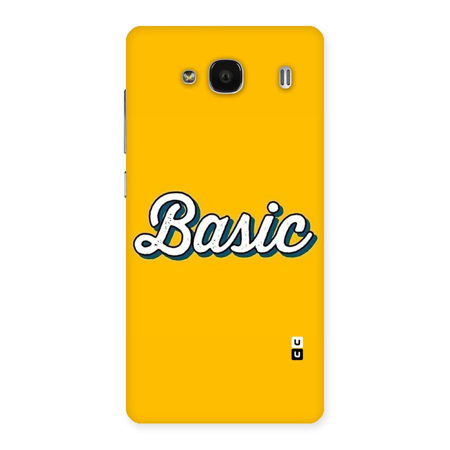 Basic Yellow Back Case for Redmi 2 Prime