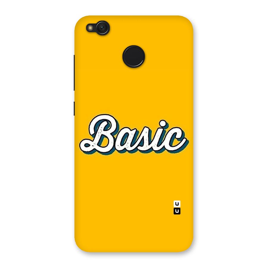 Basic Yellow Back Case for Redmi 4