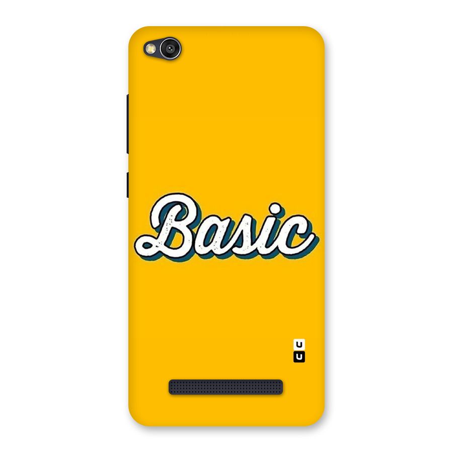 Basic Yellow Back Case for Redmi 4A
