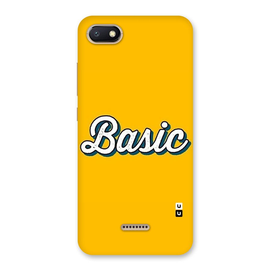 Basic Yellow Back Case for Redmi 6A