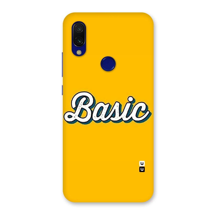 Basic Yellow Back Case for Redmi 7