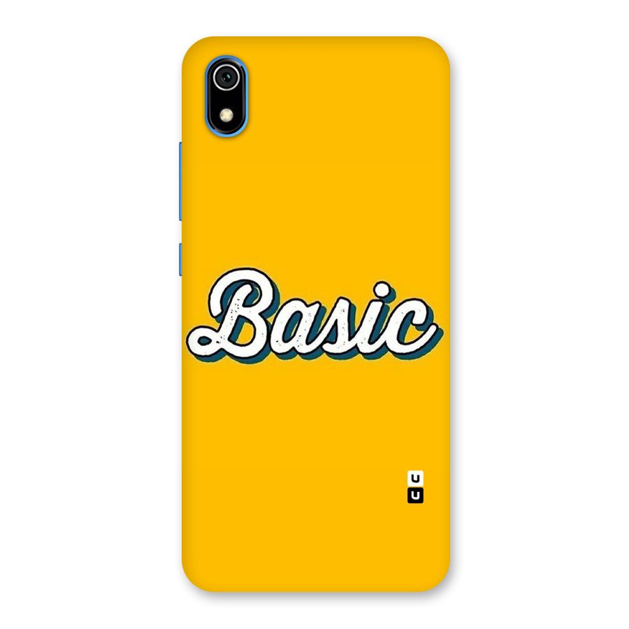 Basic Yellow Back Case for Redmi 7A