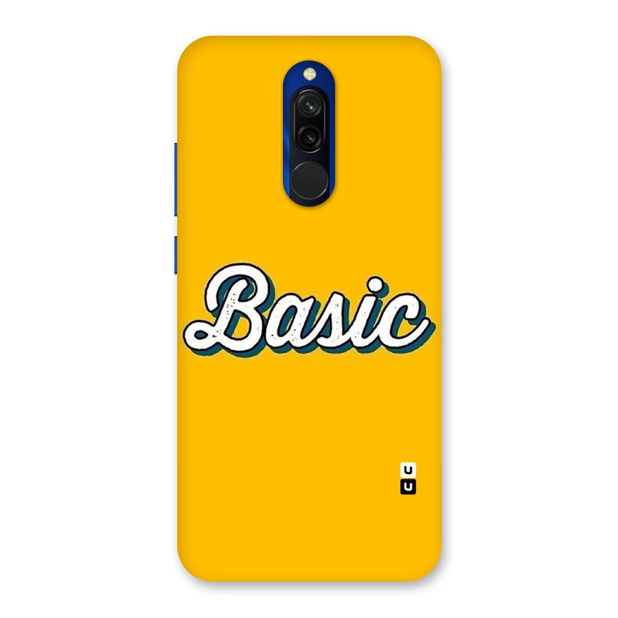 Basic Yellow Back Case for Redmi 8