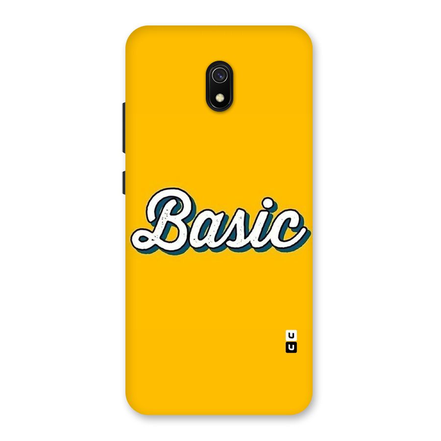 Basic Yellow Back Case for Redmi 8A