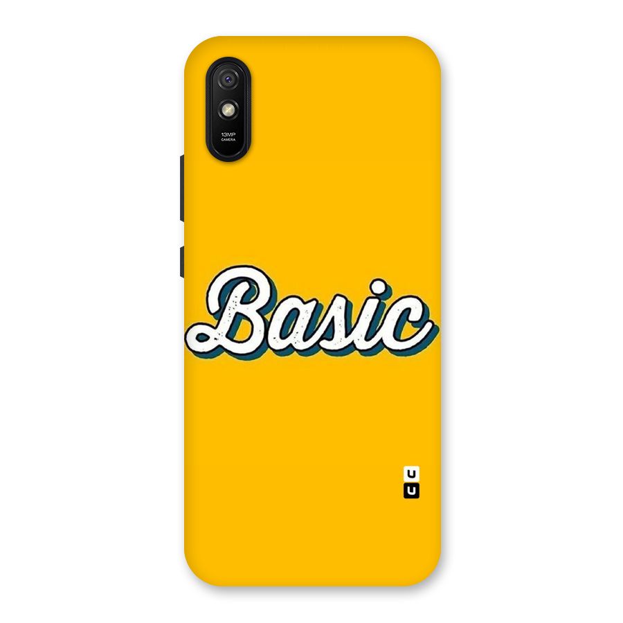 Basic Yellow Back Case for Redmi 9A