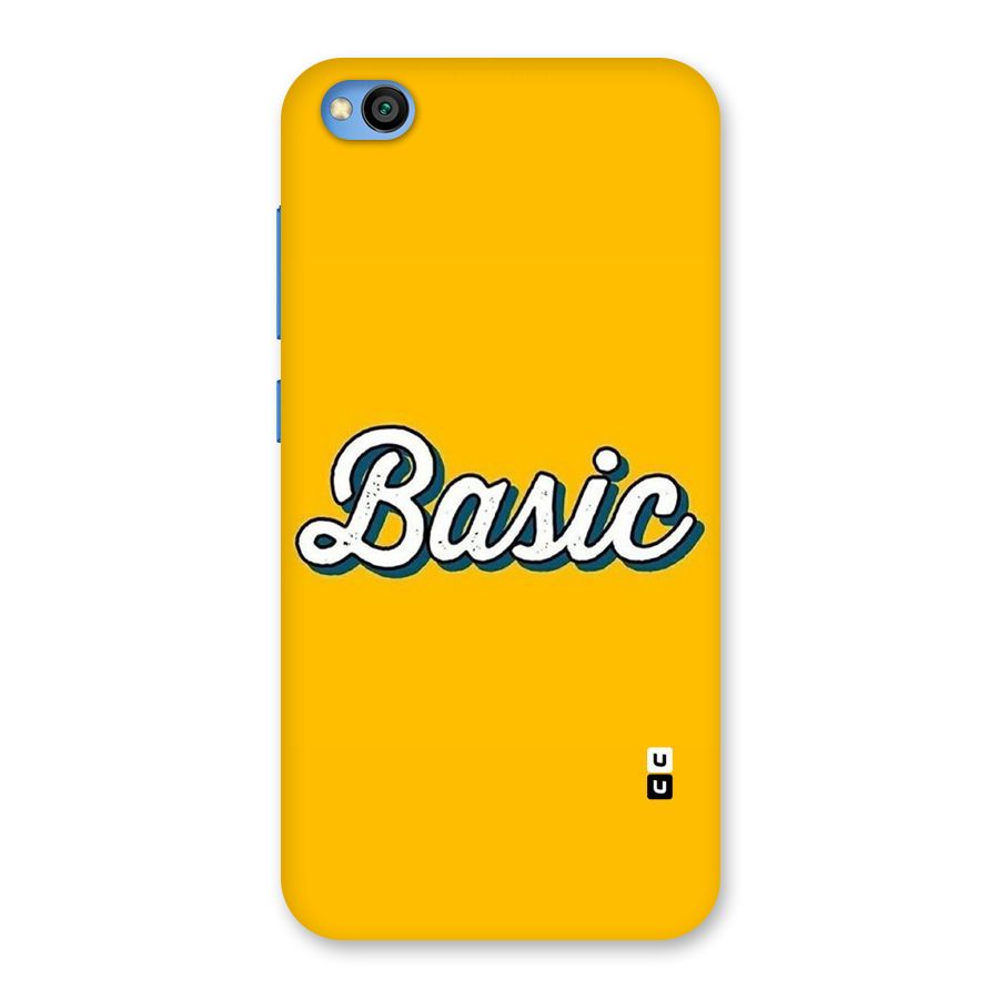 Basic Yellow Back Case for Redmi Go