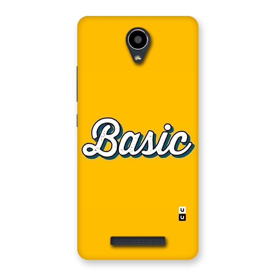 Basic Yellow Back Case for Redmi Note 2