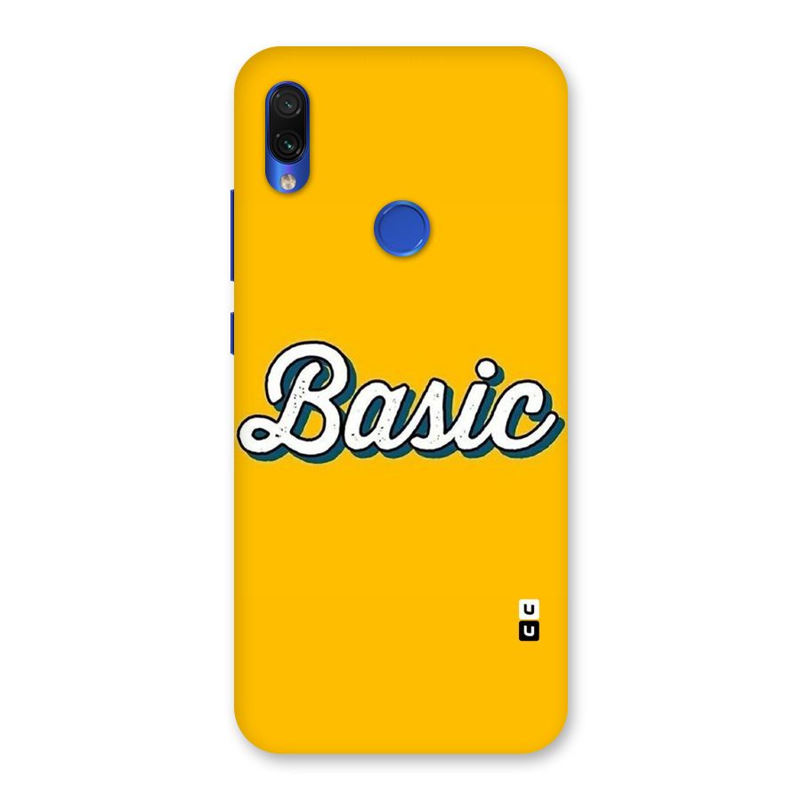 Basic Yellow Back Case for Redmi Note 7S