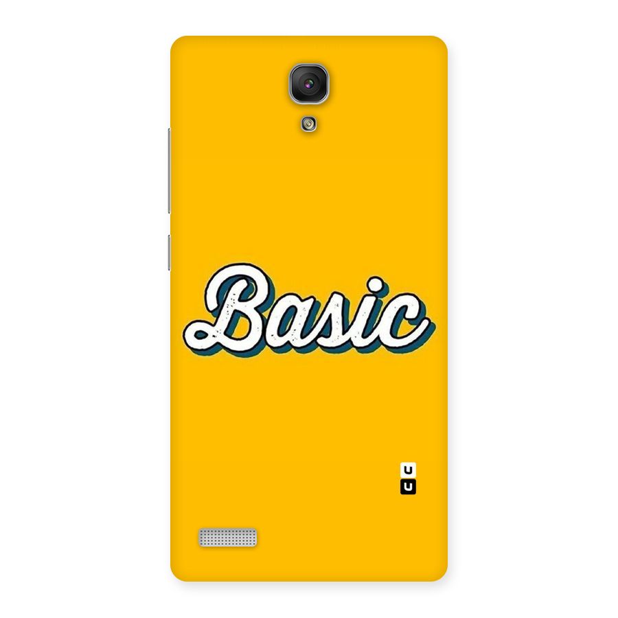 Basic Yellow Back Case for Redmi Note Prime